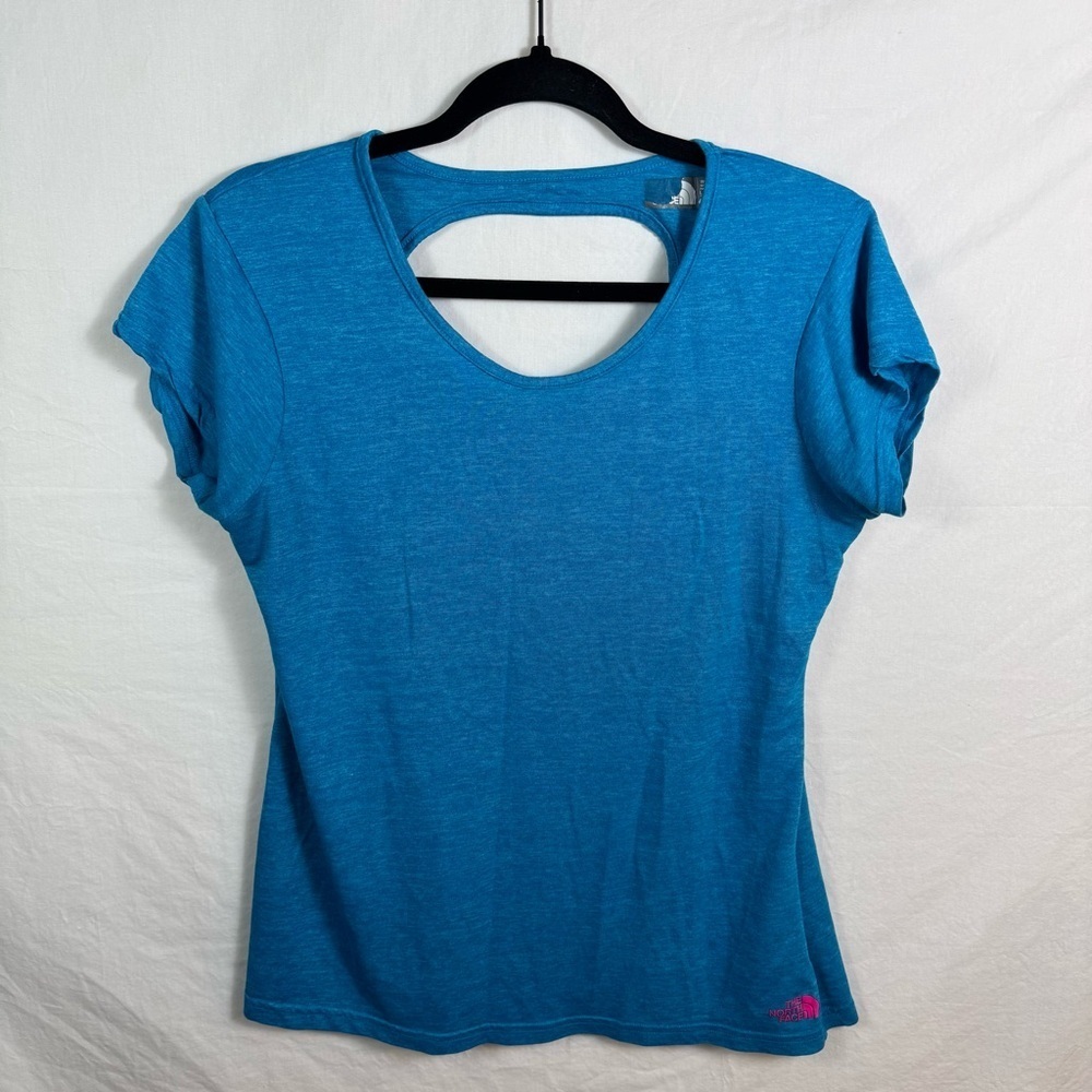 The North Face Blue Active Short Sleeve T-Shirt Womens Size L